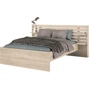 Tweepersoonsbed Tokio 140x190cm-eikdecor/wit