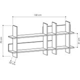Woody Fashion Witte Wandplank | 150x70x22 cm | 18mm Dikte