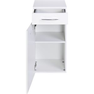 Badkamerkastje Florent 40cm 1 deur & 1 lade - wit