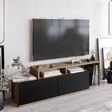 Modern TV-meubel: Woody Mode | 100% Melamine Gecoat | Walnoot Zwart.