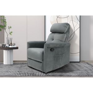 Relaxfauteuil Wuhan | 78 x 86 x 105 cm | Manueel verstelbaar | Grijs