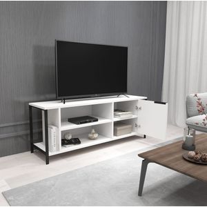 TV-meubel | 100% Melamine Gecoat | 18mm Dik | Wit Zwart