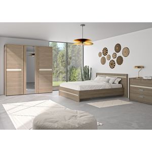 Tweepersoonsbed Lisboa met lade | 180 x 200 cm | Reed Oak-design