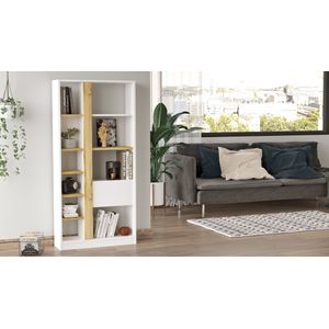 Boekenkast Yardley | 75,6 x 25 x 160 cm | Wit