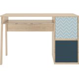 Bureau Lina 123cm met 2 deuren - lichte eik