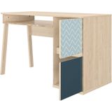 Bureau Lina 123cm met 2 deuren - lichte eik