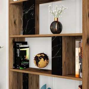 Boekenplank Woody Fashion | 90 x 20 x 180 cm | Black Walnut