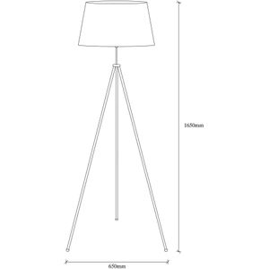 Tatum vloerlamp | metalen frame | zwart crème