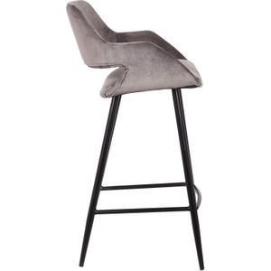 Set van 2 barstoelen Erika 65cm - grijs