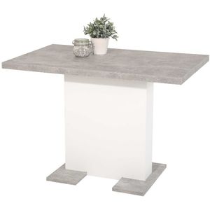 Eettafel Brigitta 110/150x70 cm-beton/wit
