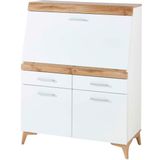 Secretaire Vanya met 3 deuren & 2 lades - wit/eik