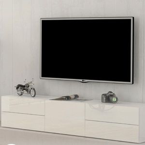 Tv-meubel Matis 170 cm-hoogglans wit