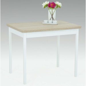 Eettafel Lieke 90/142x65 cm-sonoma eik/wit