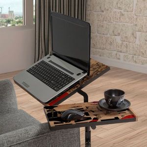 Laptopstandaard Saffier - 67x45x87 cm - Atlantic Pine/zwart