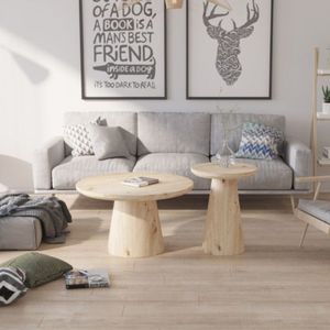 Salontafel Lukas | Ø80 x 45 cm | Old Oak-design