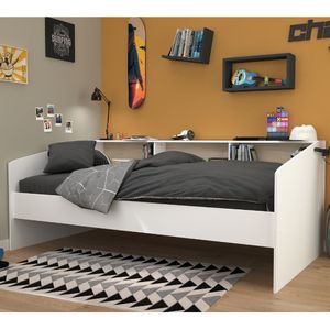 Kinderbed Sleep 90x200cm met opbergruimte - wit/eikdecor