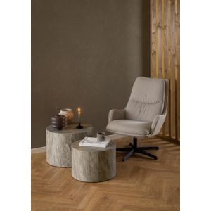 Draaibare loungestoel Bosley - beige