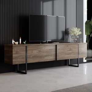 tv-meubel Woody Fashion | 180 x 30 x 50 cm | Walnut Black