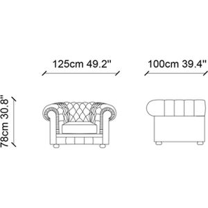 Atelier Del Sofa Wing Chair - Houten frame, 100% linnen stof