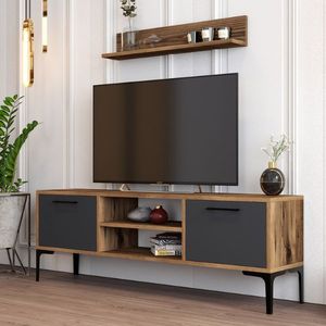 Tv-meubel Theon - 30x140x48 cm - MDF/antraciet