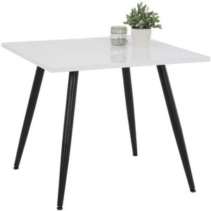 Eettafel Annieke 90x90 cm-hoogglans wit