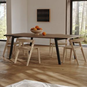 Eettafel Drina 200 x 100 cm-notenhout