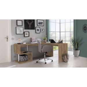 Hoekbureau Estiver | 160 x 60 x 77,5 cm | Wotan Oak-design