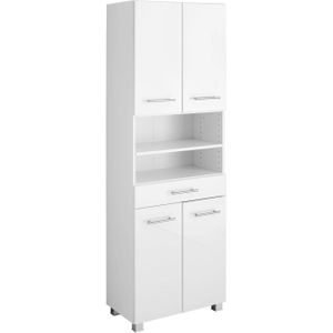 Kolomkast Pollet 60cm 4 deuren en 1 lade - wit