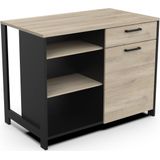 Keukeneiland Chilis-s122,7 x 70,1 x 94 cms-sZwart-eik