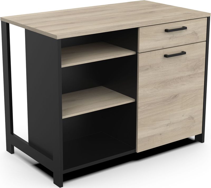 Keukeneiland Chilis-s122,7 x 70,1 x 94 cms-sZwart-eik