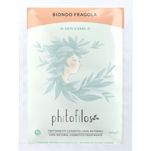 Phitofilos biologische haar henna - haar verf - Aardbei blond - koperachtige en lichtroze nuances 100gr