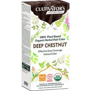 CULTIVATOR'S Organic Herbal Hair Color Deep Chestnut - 100 g