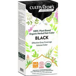CULTIVATOR'S Organic Herbal Hair Color Black - 100 g