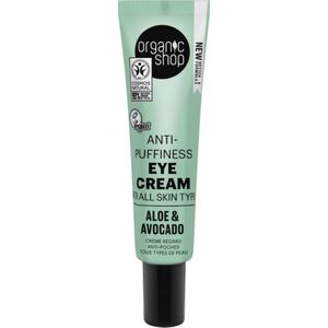 Organic Shop Anti-Puffiness Eye Cream Aloe & Avocado - 30 ml