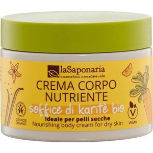 La Saponaria Soffice di Karité - Wortel & Vanille Voedende Bodycrème - 200 ml
