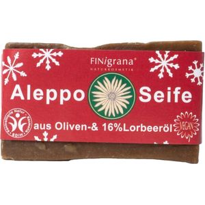 FINigrana Bio & Naturkosmetik Aleppo Zeep met 16% Laurierolie - Wintereditie - 180 g