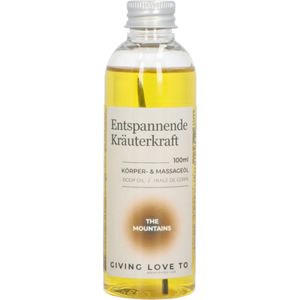 GIVING LOVE TO Lichaams- & Massageolie "Ontspannende Kruidenkracht" - The Mountains - 100 ml