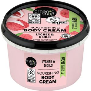 Organic Shop Nourishing Body Cream Lychee & 5 Oils - 250 ml