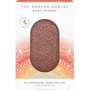 Mandala Konjac Body Sponge Red Clay - 1 Stuk