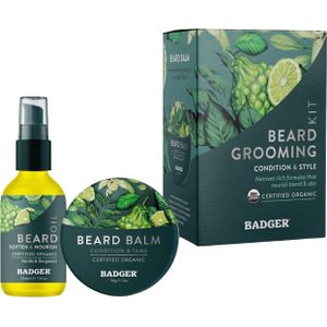 Badger Balm Beard Grooming Kit - 1 Set