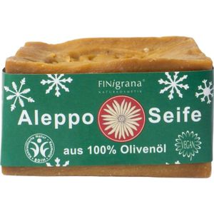 FINigrana Bio & Naturkosmetik Aleppo Zeep 100 % Olijfolie - Wintereditie - 200 g