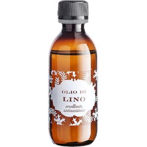 Officina Naturae - Extra zuivere lijnzaadolie - 100% Natuurlijk, koudgeperst - Hydraterend voor haar en huid - 110 ml -