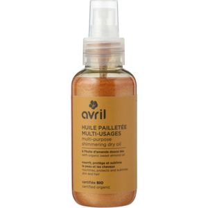 Avril - Biologische Multifunctionele Glitterolie - 100 ml - Voor Huid en Haar