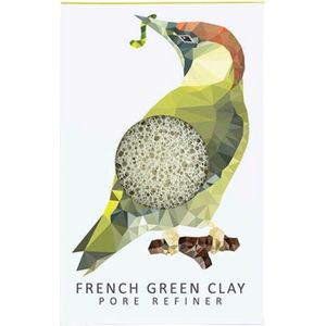 Konjac Mini Pore Refiner Woodland Woodpecker with Green Clay - 1 Stuk