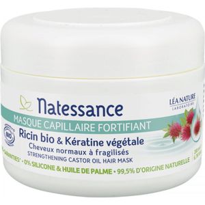 Natessance - Versterkend Haarmasker - Biologische Ricinus & Plantaardige Keratine - 200 ml