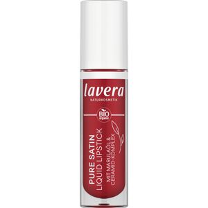 Lavera Pure Satin Liquid Lipstick - Poppy Red 01