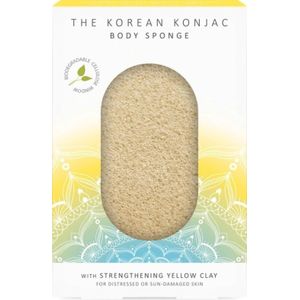 Mandala Konjac Body Sponge Yellow Clay - 1 Stuk
