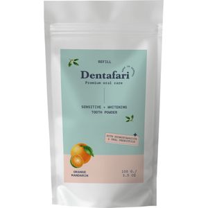 Dentafari Sensitive & Whitening Tooth Powder Orange & Mandarin - 100 g