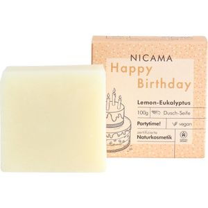 NICAMA "Happy Birthday" Douchezeep, Lemon-Eucalyptus - 100 g