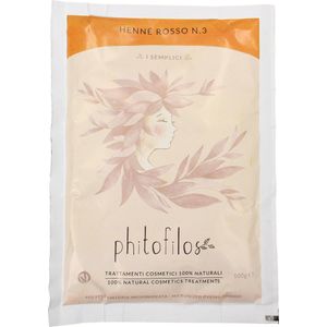 Phitofilos gecertificeerde henna poeder verf ROOD n.3, 100gr